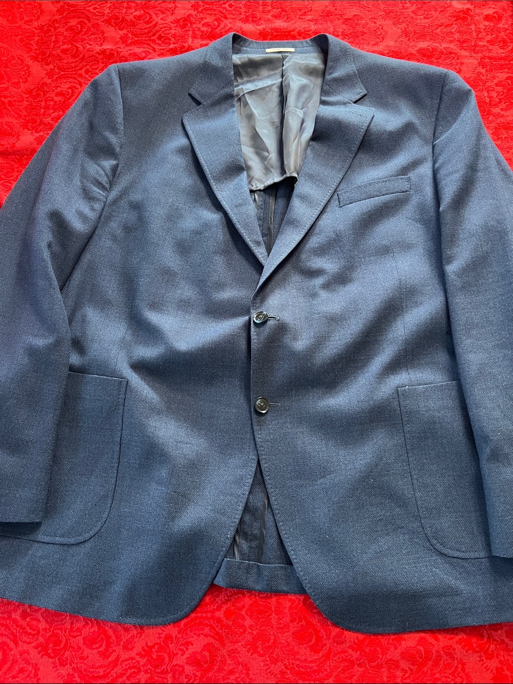 Peter Millar Men’s 52T Navy 100% Wool Sport Coat Blazer Union Made Canada